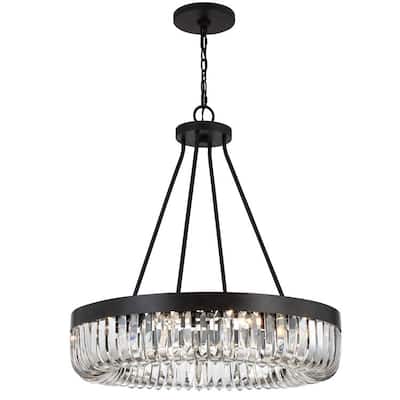 Alister 10 Light Charcoal Bronze Chandelier - 28'' W x 30'' H