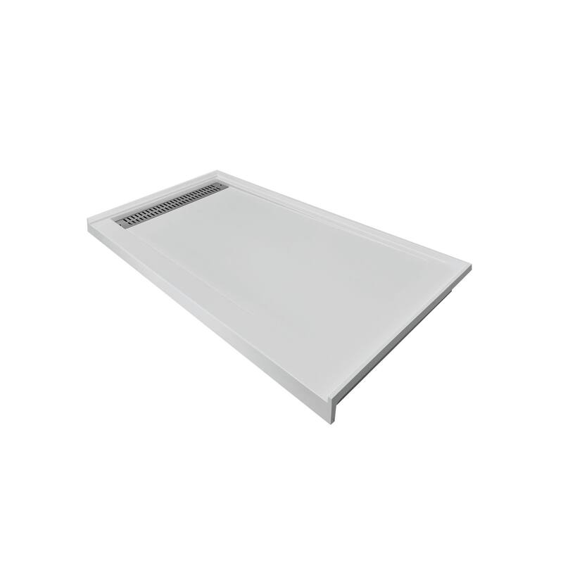 Transolid FSC6034L Commercial 60" x 34" Rectangular Shower Base with