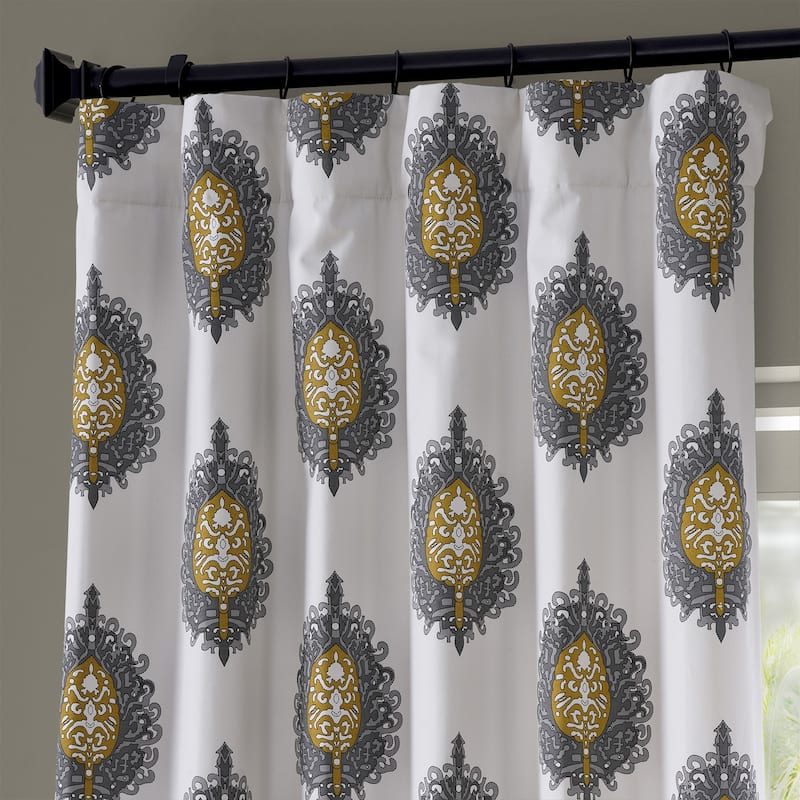 Exclusive Fabrics Mayan Printed Cotton Curtain (1 Panel)