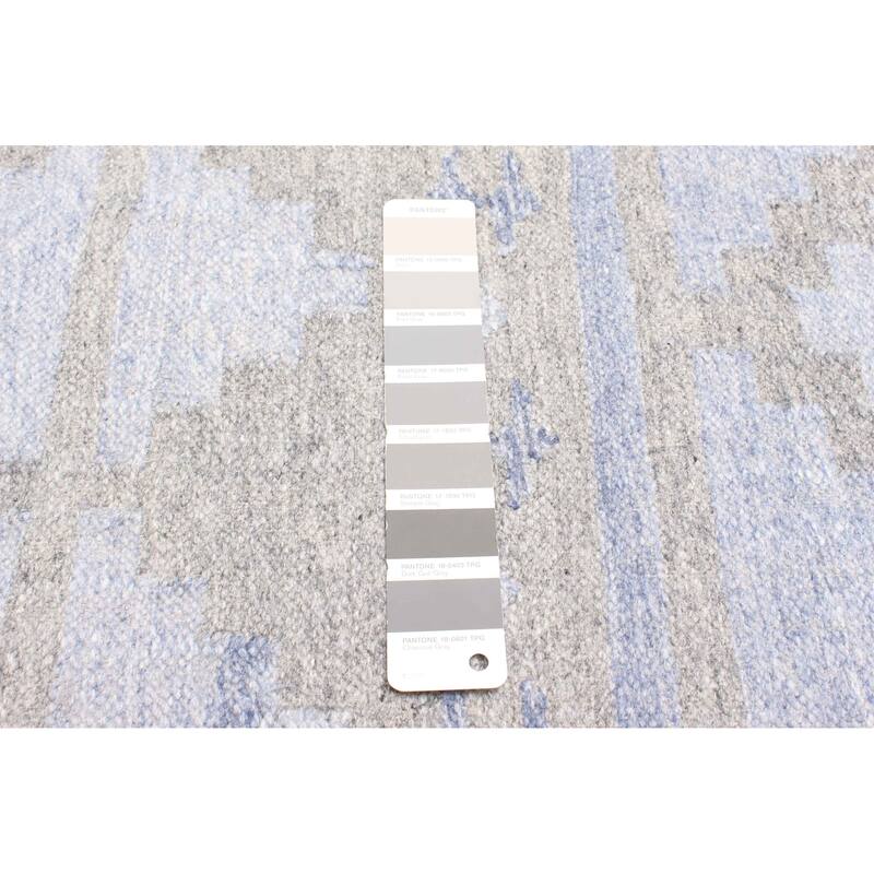 ECARPETGALLERY Flat-Weave Ankara FW Grey Wool Kilim - 5'9 x 8'8