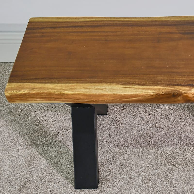Natural Wood Rectangle Bench