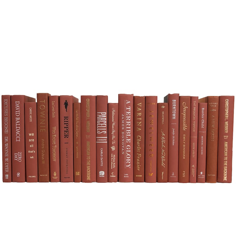 Books Red Decorative Accessories: Sienna Color By The Foot