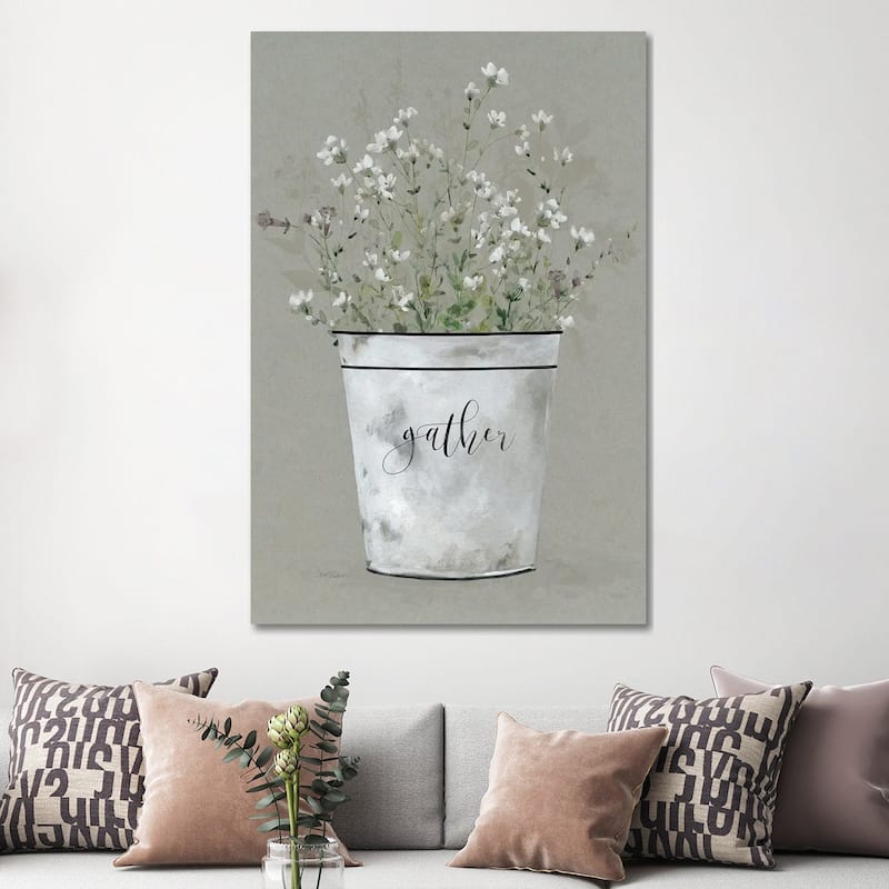 iCanvas "Bouquet of Grace Bucket Gather" by Carol Robinson Canvas Print
