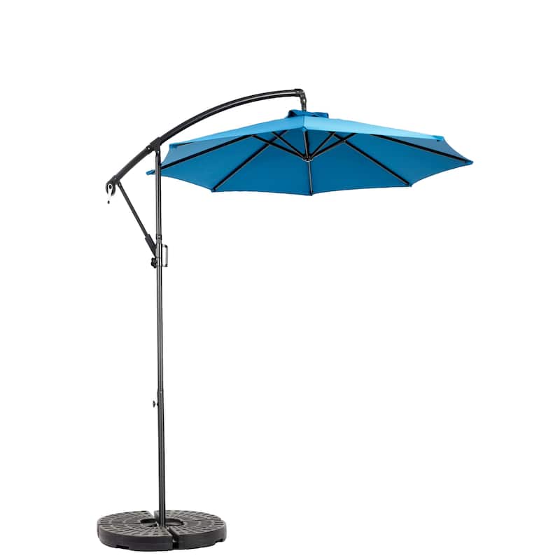 Topcraft 10ft Offset Hanging Market Patio Umbrella - Dark blue
