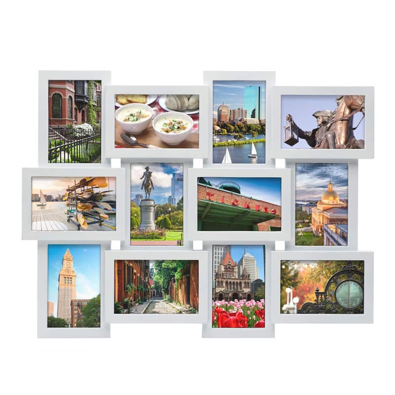 Melannco 12-Opening White Collage Photo Frame, 18X23 Inch