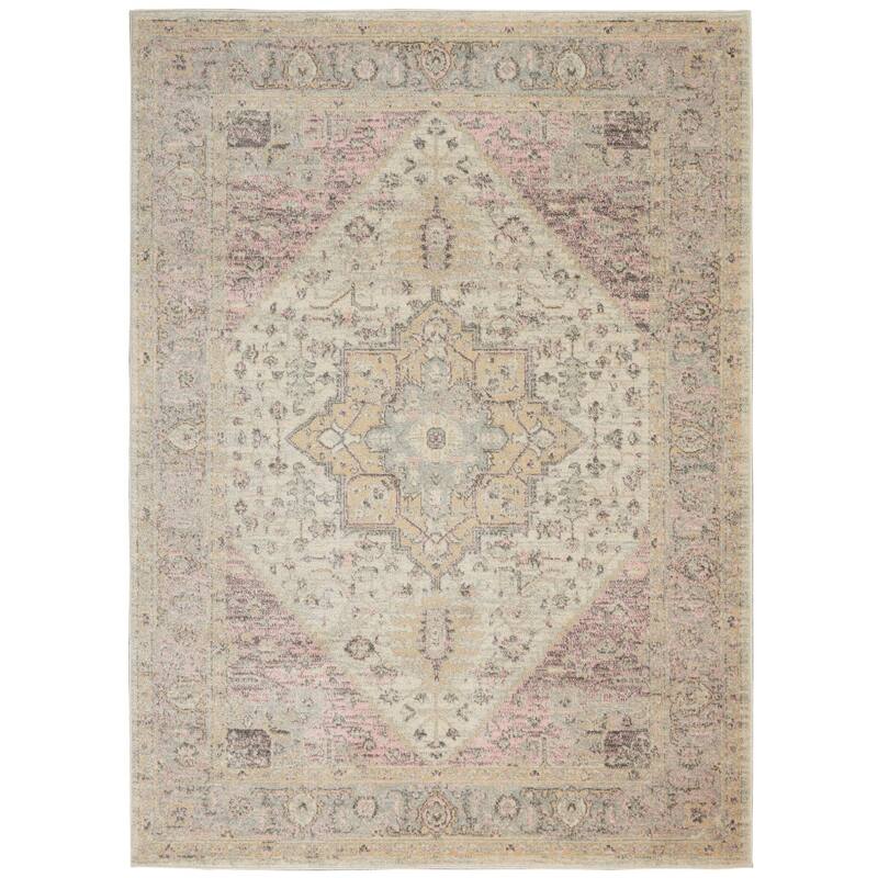 HomeRootsFloral Transitional Rectangle Area Rug - 72' X '48' X '0.5
