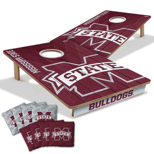 slide 2 of 7, Mississippi State Bulldogs NCAA Tailgate Cornhole Board Set Include Carrying Case
