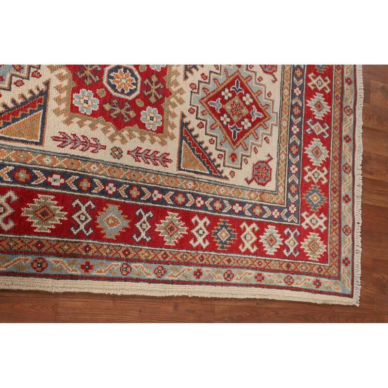 Kazak Accent Rug Hand-Knotted Traditional Beige Wool Carpet - 3'3" x 5'3"