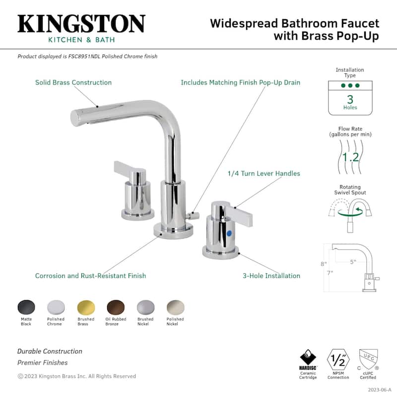 NuvoFusion 8 in. Widespread Bathroom Faucet