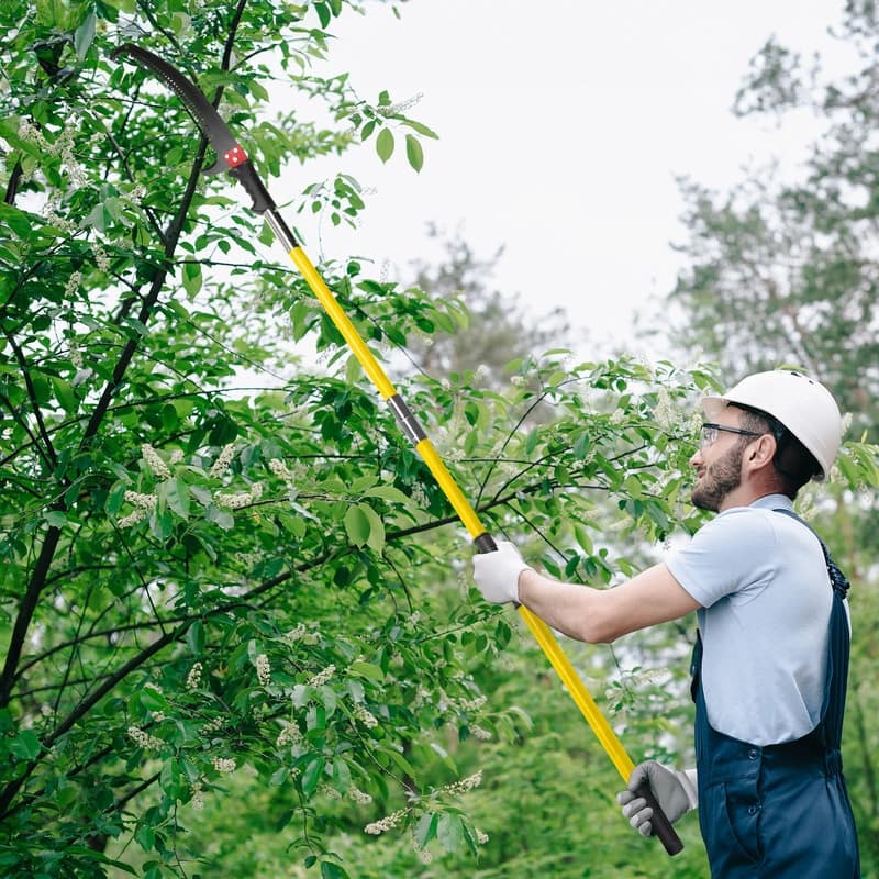 Light-weight Long-handle Manual Pole Saw Tree Trimmer - 318.9*14.2*1.2 inch