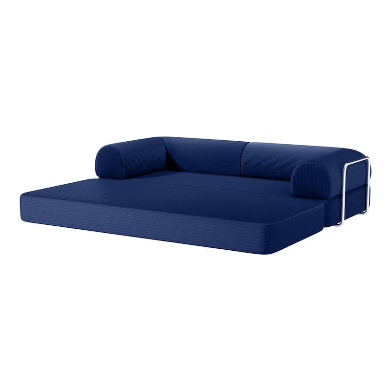 79" Contemporary Corduroy Module Comfortable Compressed Sofa
