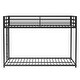 preview thumbnail 13 of 13, Full over Full Metal Bunk Black for Kids and Adult, Low Profile and Easy Climbing with Stable Ladder