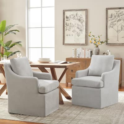 Upholstered Dining Chairs, Modern Kitchen Chairs Dinner Chairs with 4 Casters