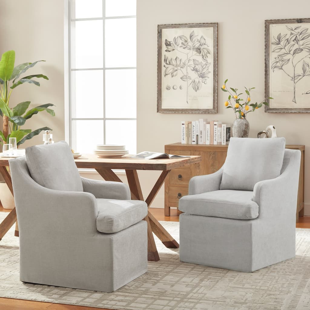 Upholstered Dining Chairs, Modern Kitchen Chairs Dinner Chairs with 4 Casters