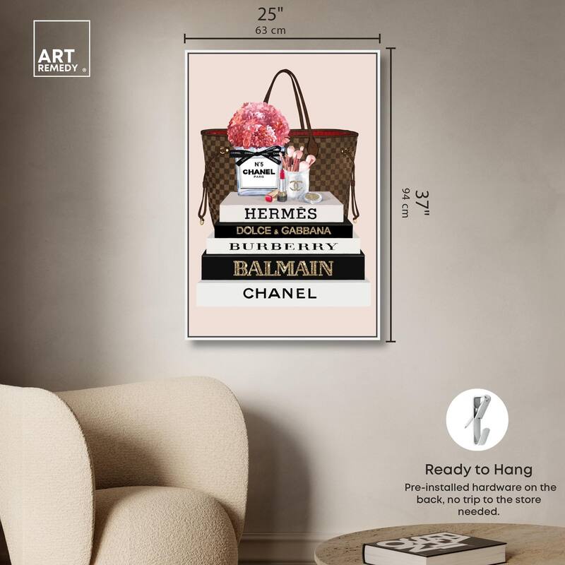 Pretty Spring Time Books Glam Canvas by Art Remedy