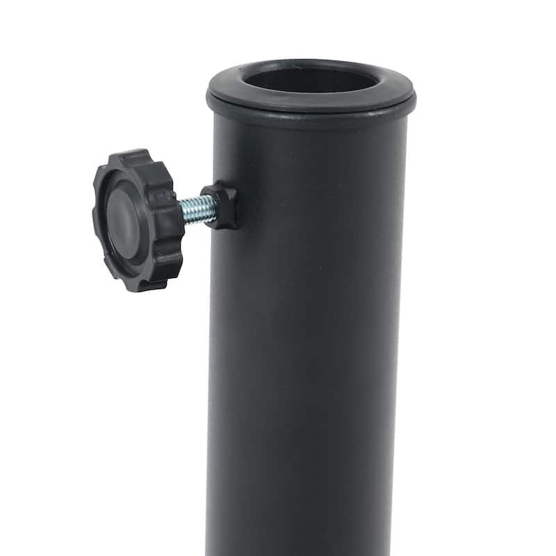 Resin Umbrella Stand Heavy Duty Round Base Standing Outdoor Black