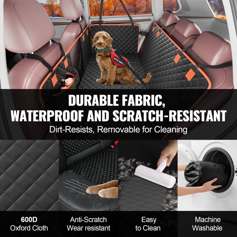 Back Seat Extender for Dogs,Dog Hammock for Car Back seat,Dog Car Seat Cover with Hard Bottom Dog Car Seat Bed