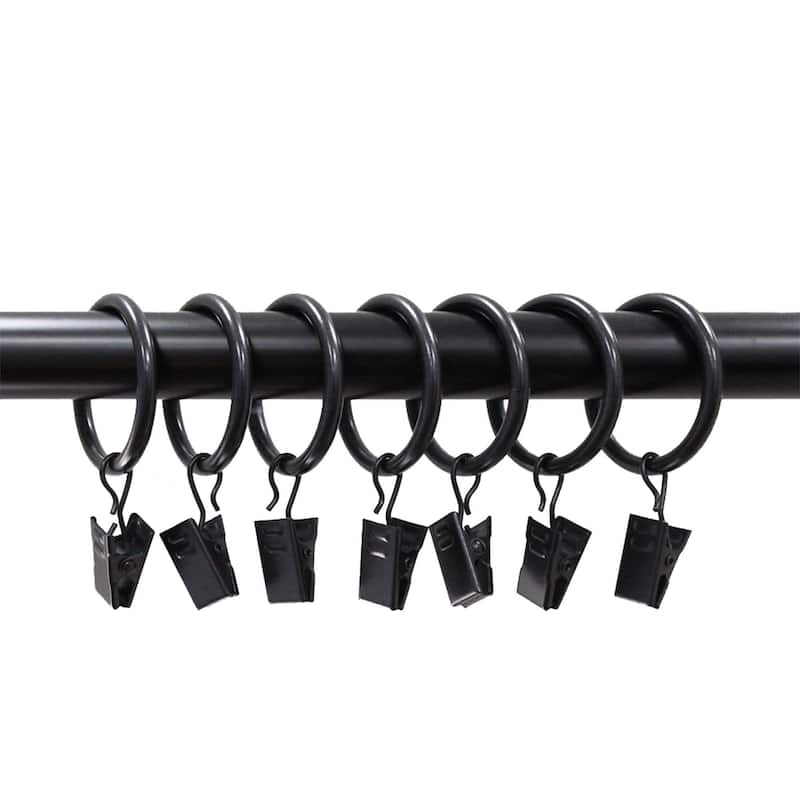 Lumi 1-1/4 in. Clip Rings For 3/4 in. Curtain Rods(7-Pack) - 1.25"
