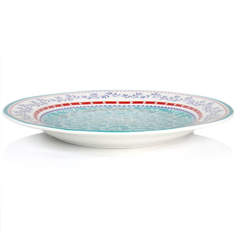 Gibson Home VIllage Vines 14 Inch Fine Ceramic Oval Platter - 14 Inches