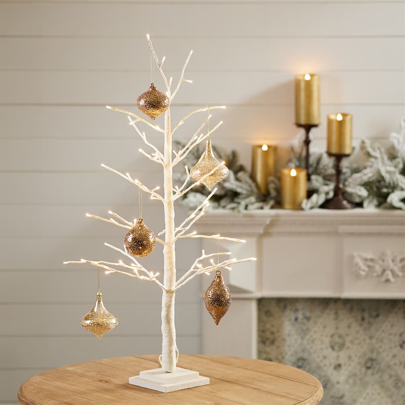 LED Glittered Twig Tree 36"H