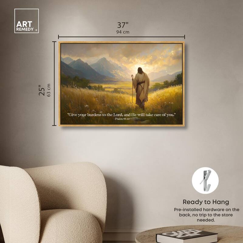 Give Your Burdens Canvas by Art Remedy