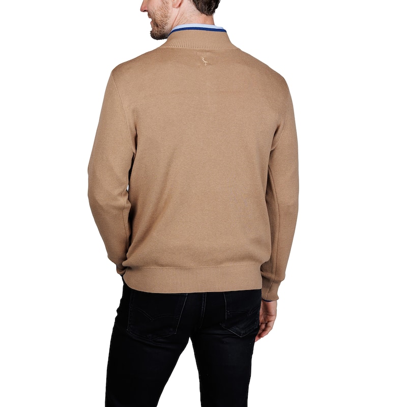Tailorbyrd Men's Fine Knit Quarter Zip Pullover