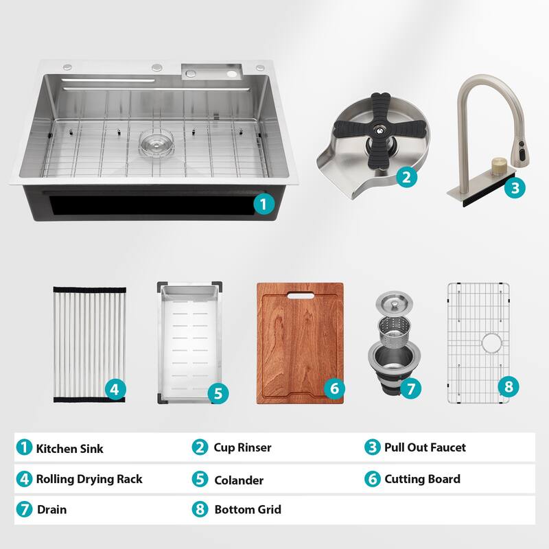 Undermount 16 Gauge Single Bowl Stainless Steel Kitchen Sink in Brushed Nickel