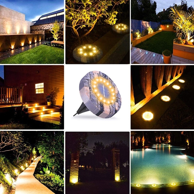 Outdoor Solar Powered  Flower LED Light Yard Garden Lawn Landscape Lamp H UHN 