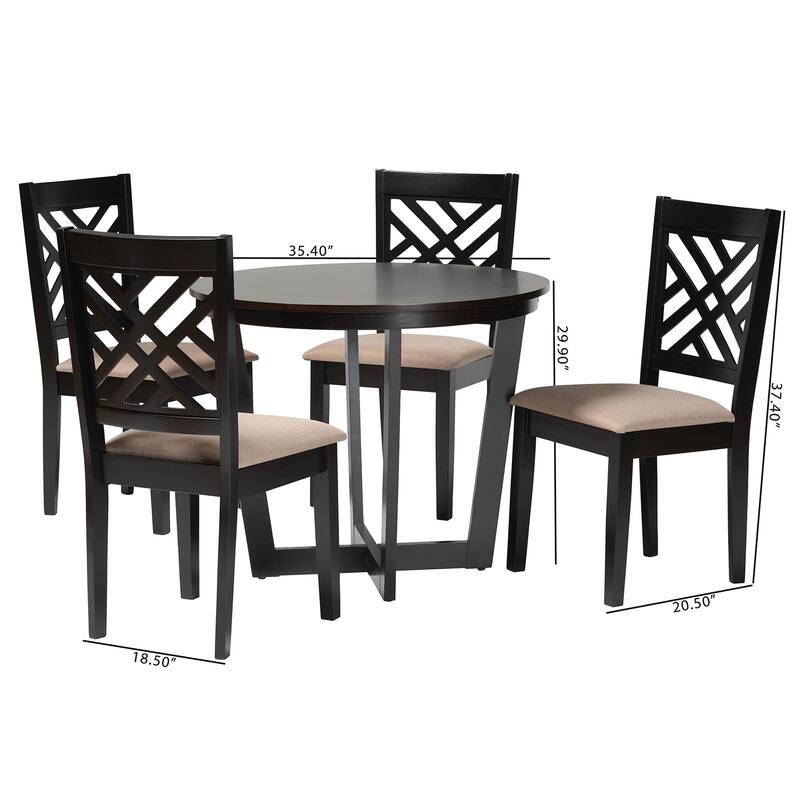 Alena Modern and Contemporary 5-Piece Dining Set