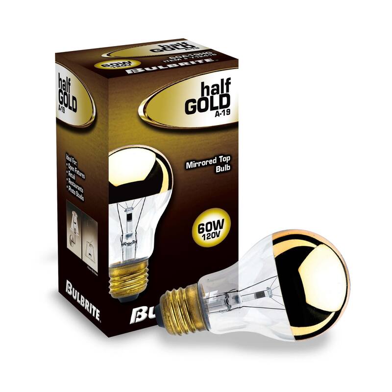 Bulbrite Pack of (6) Dimmable Half Chrome Medium (E26) Incandescent Bulb