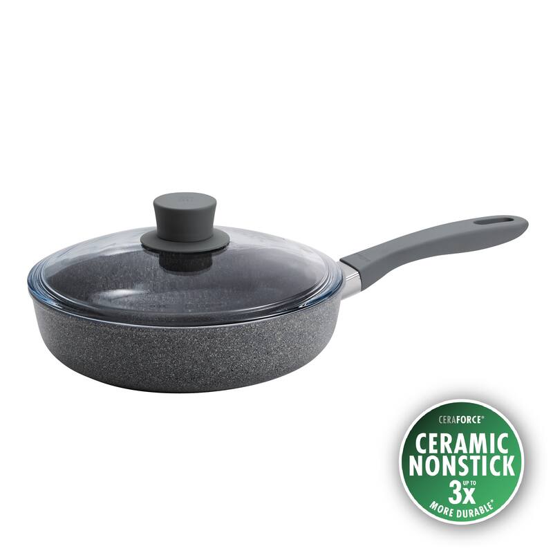 ZWILLING Parma Plus Ceramic Aluminum Ceramic Nonstick Sauté Pan with Lid - Grey