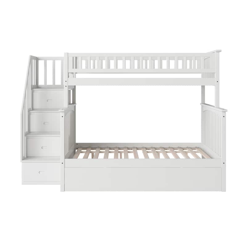 Columbia Staircase Bunk Bed Twin over Full with Full Trundle