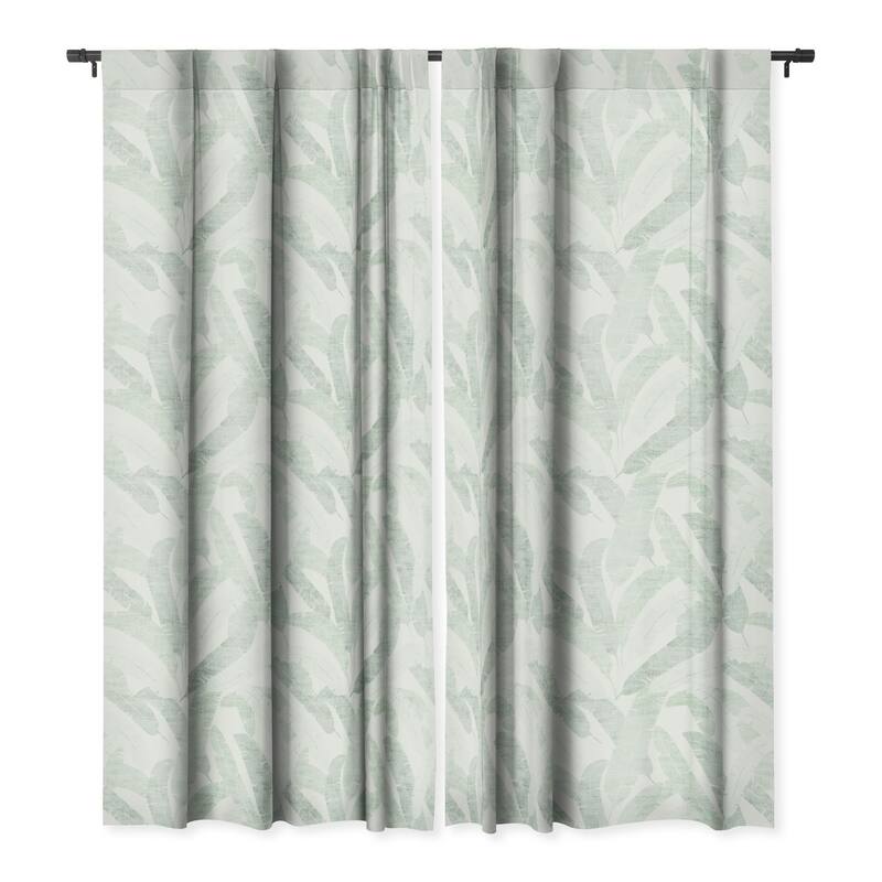 Blackout Banana Leaf Light Made-to-Order Curtain Panel (One Panel)