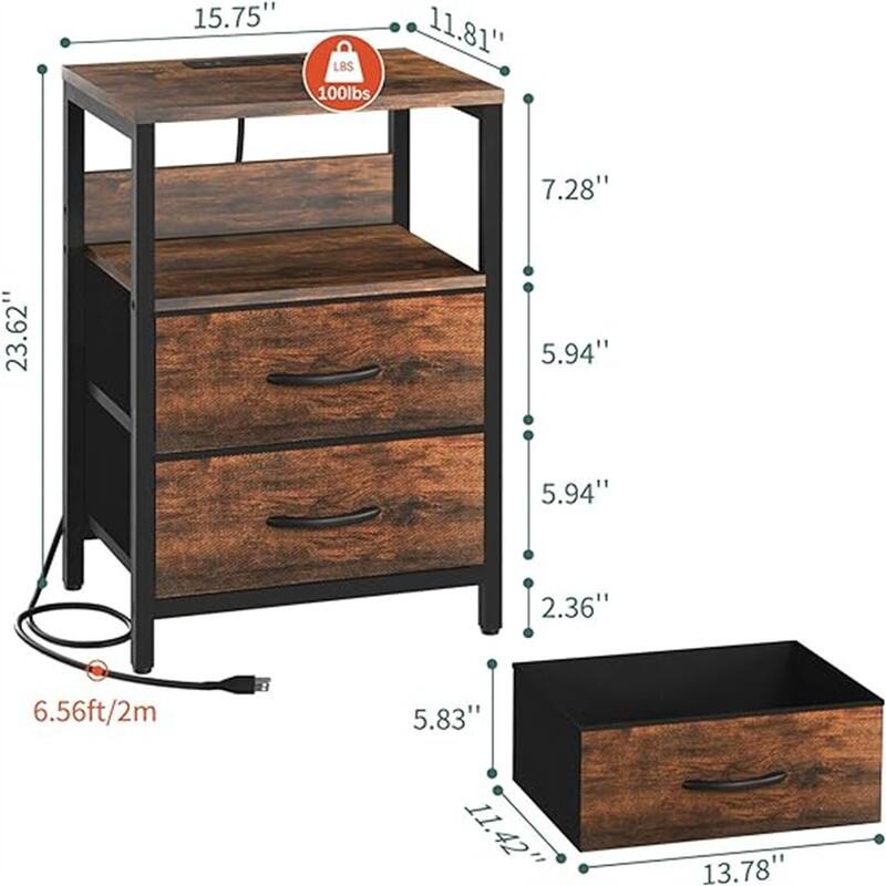 Nightstand with Charging Station