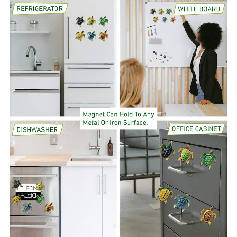 CoTa Global Reef Sea Turtle Refrigerator Bobble Magnets Set of 6
