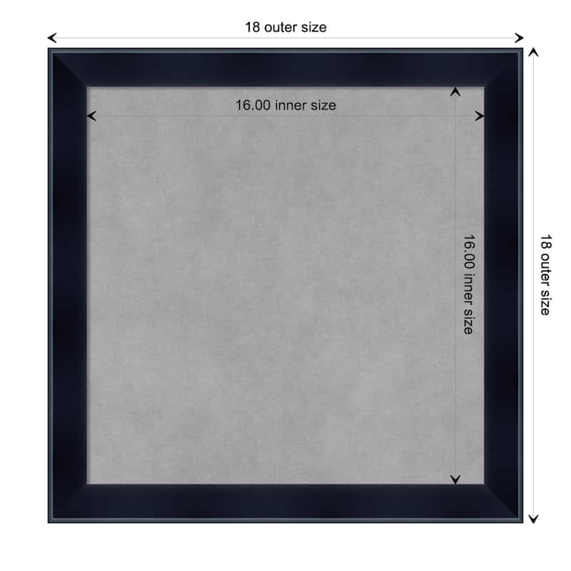 Amanti Art Madison Black Framed Magnetic Board - Board Size 16x16