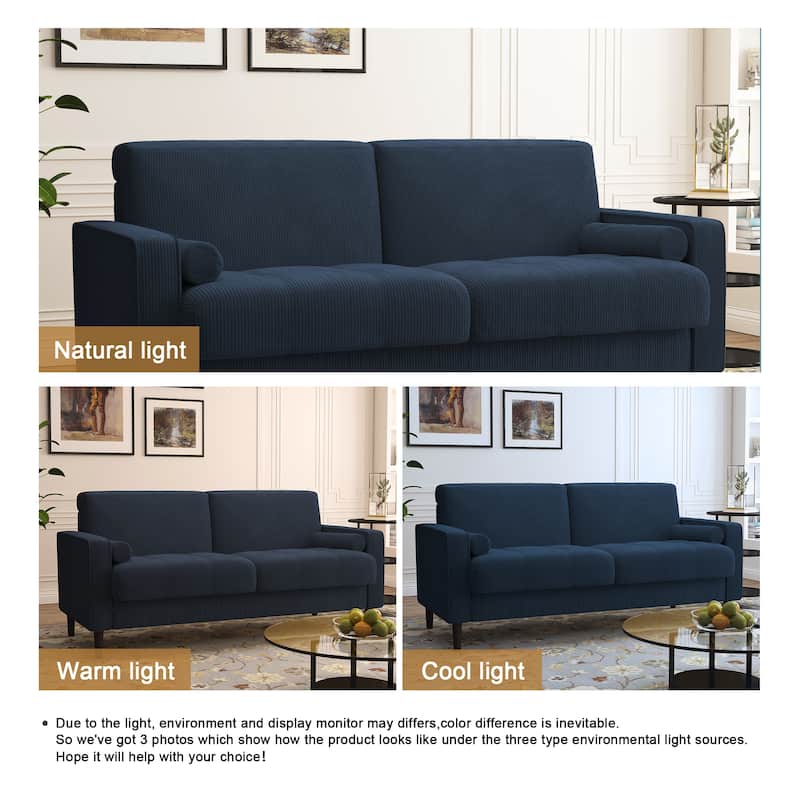 63.3"W Living Room Corduroy Loveseat Sofa