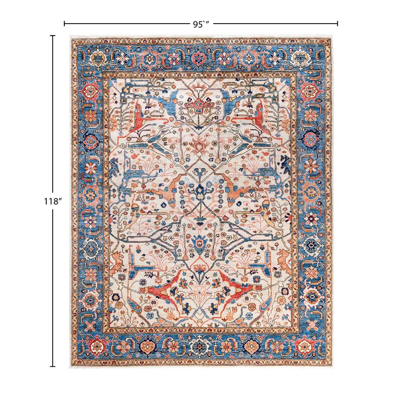 Serapi One-of-a-Kind Hand-Knotted Area Rug - Ivory - 7' 11" x 9' 10"