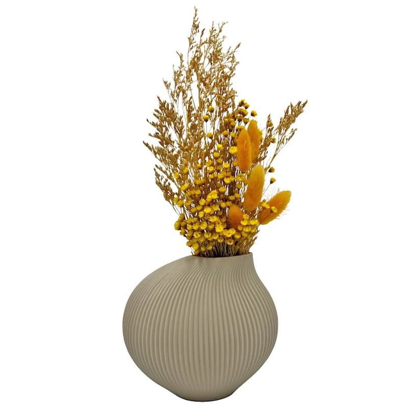 7 Inch Wide Modern Ceramic Vase for Flowers