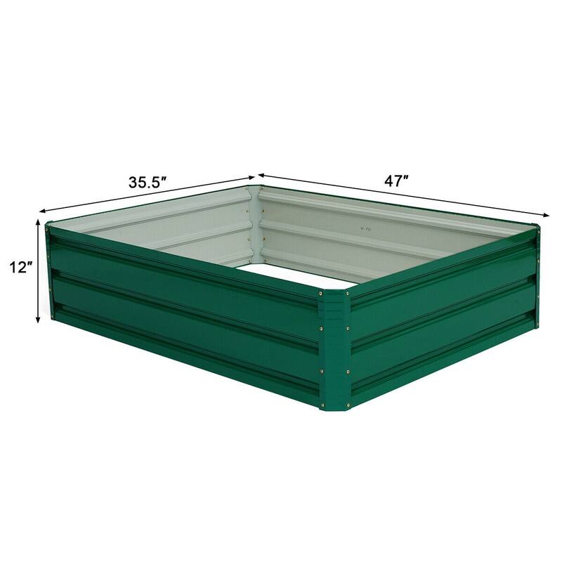 Patio Raised Garden Bed for Vegetable and Flower Planting Outdoors - 47" x 35.5" x 12.0"(L x W x H)