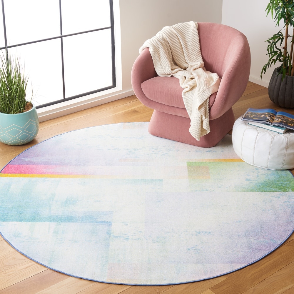 SAFAVIEH Paint Brush Machine Washable Slip Resistant Sebahate Rug