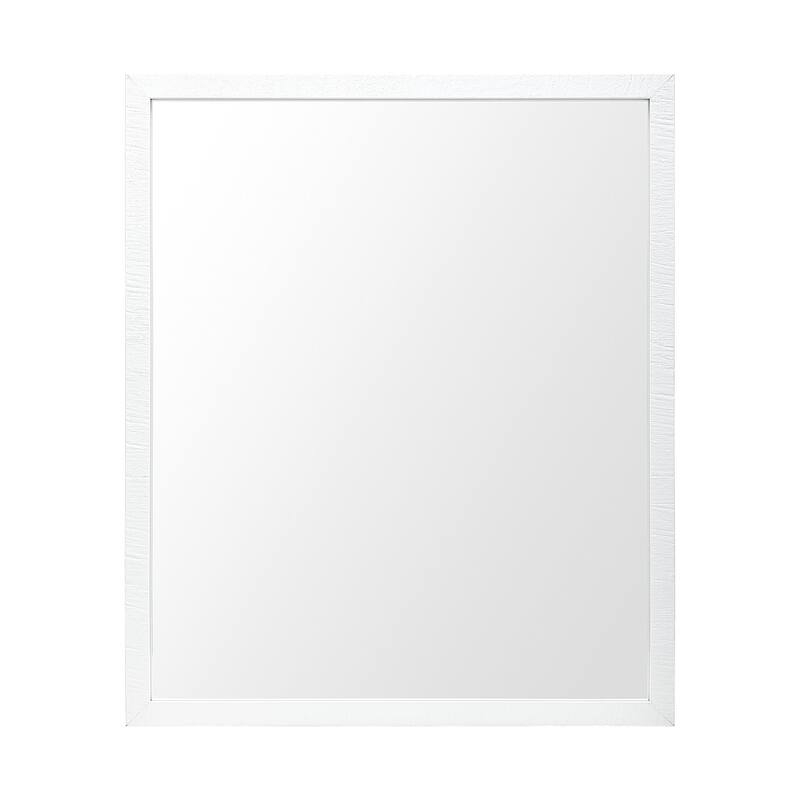 HomeRoots 26" White Framed Bathroom Vanity Mirror - 21.50 in. x 25.50 in. x 1.75 in.