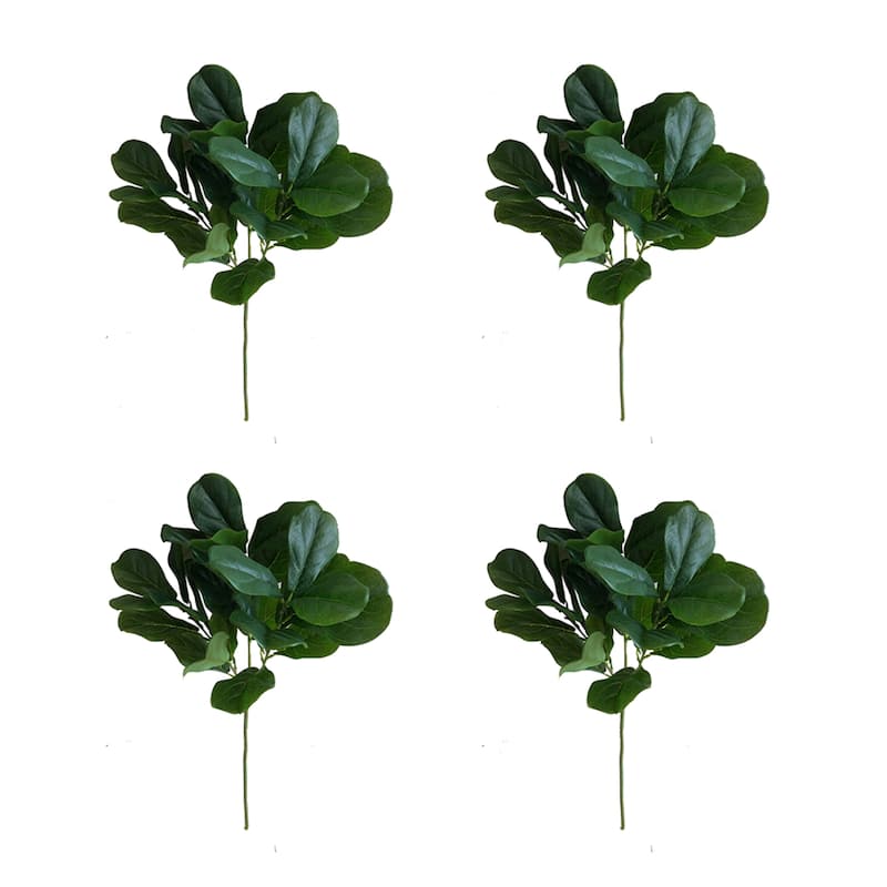 Fiddle Leaf Branches - 26.75" - Green - Set of 4