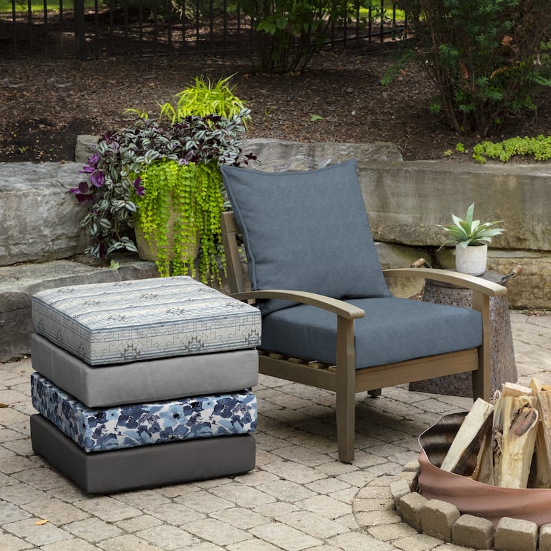 ARDEN Denim Alair Outdoor Deep Seat Cushion Set - 24 W x 24 D in.