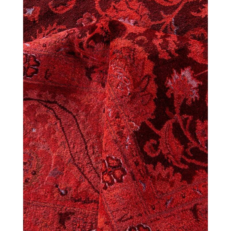 Fine Vibrance, One-of-a-Kind Hand-Knotted Area Rug - Red, 8' 2" x 10' 6" - 8' 2" x 10' 6"