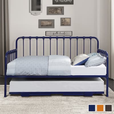 Eury Open Frame Metal Daybed with Lift-Up Trundle