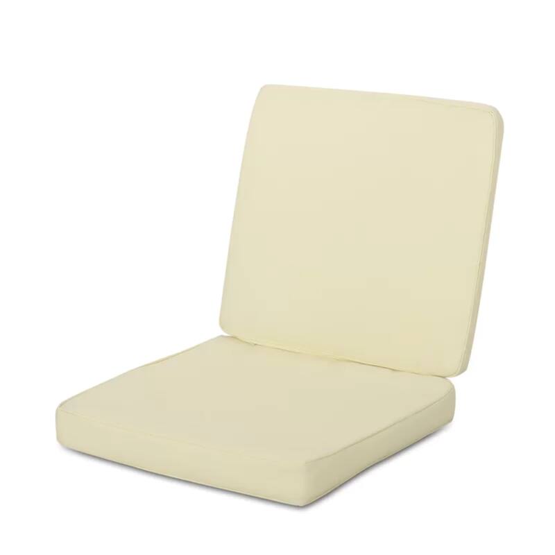 Roomfitters Carolina Club Chair Cushion Set, Back and Seat Cushions, Water Repellent Fabric, Cream Set of 2 - Cream
