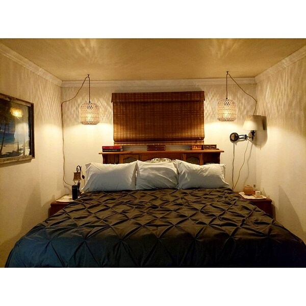 Plug in hanging on sale lights for bedroom