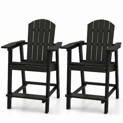 Moasis Weather Resistant Outdoor Patio Tall Adirondack Chairs HIPS Balcony Chair, Set of 2