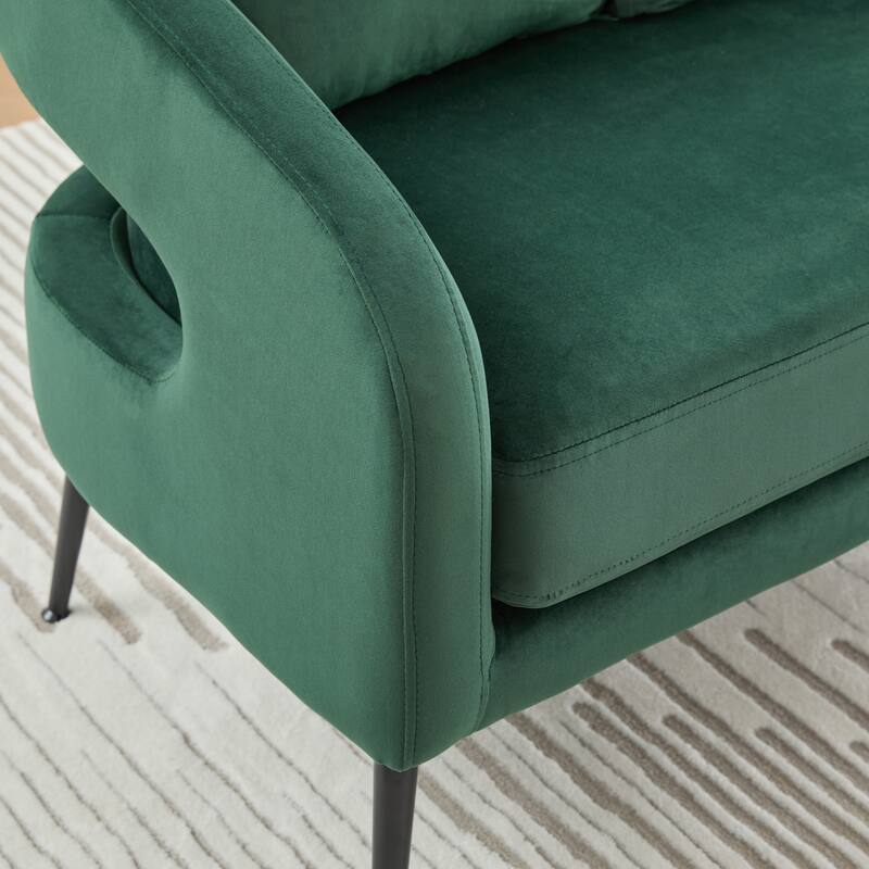 53.7" W Loveseat Sofa with 2 Accent Chair,3-Piece Living Room Furniture Sets with Pillows and Metal Legs